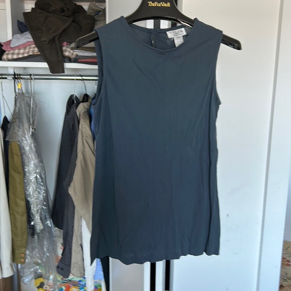 Oscar de la Renta gorgeous blue blouse